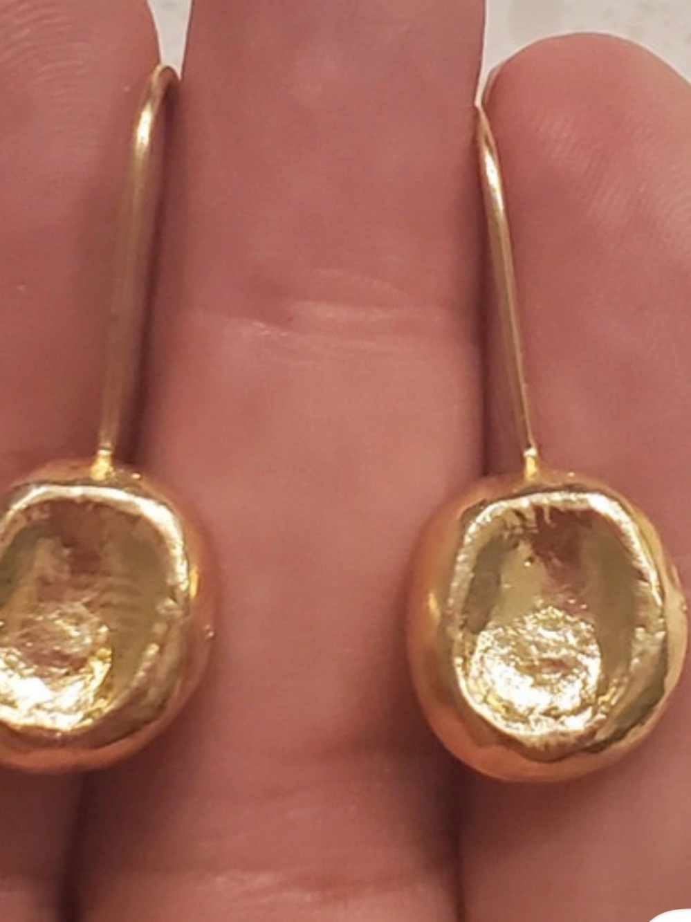 Silpada Gold Hammered Dome Drop Earrings